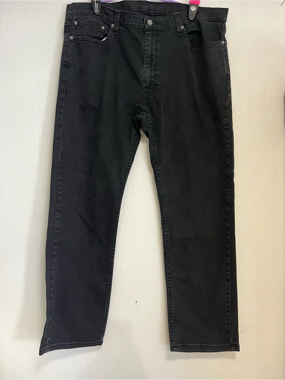 Men's Straight-Leg Black Jeans
